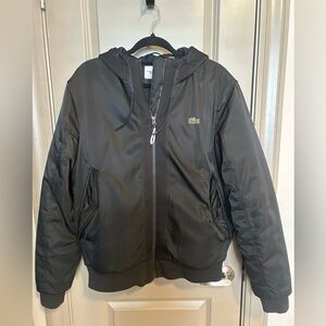 Lacoste Mens Black Hooded Jacket